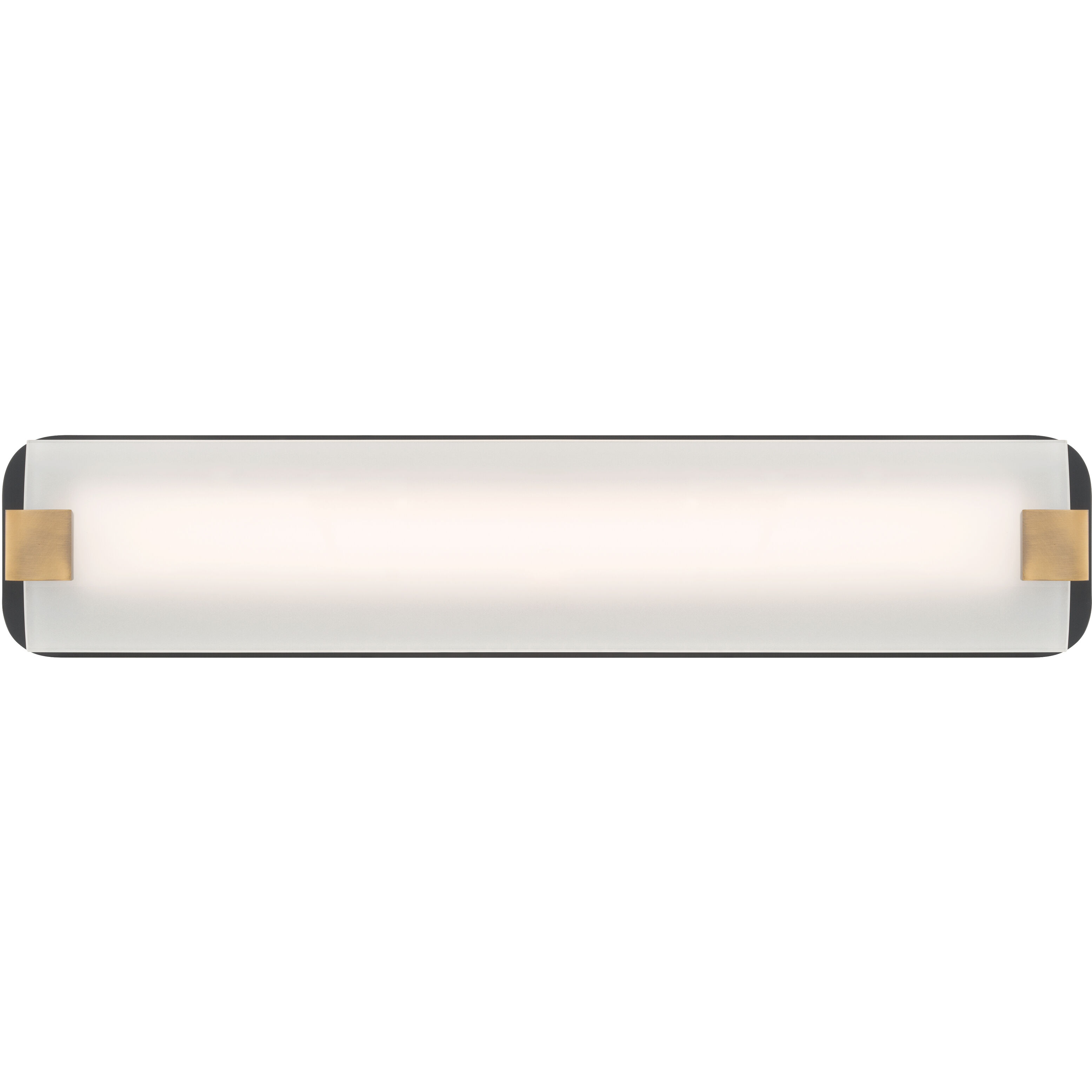 Arclume LED 24 inch Dark Matte Black and Legacy Brass Bath Bar Wall Light