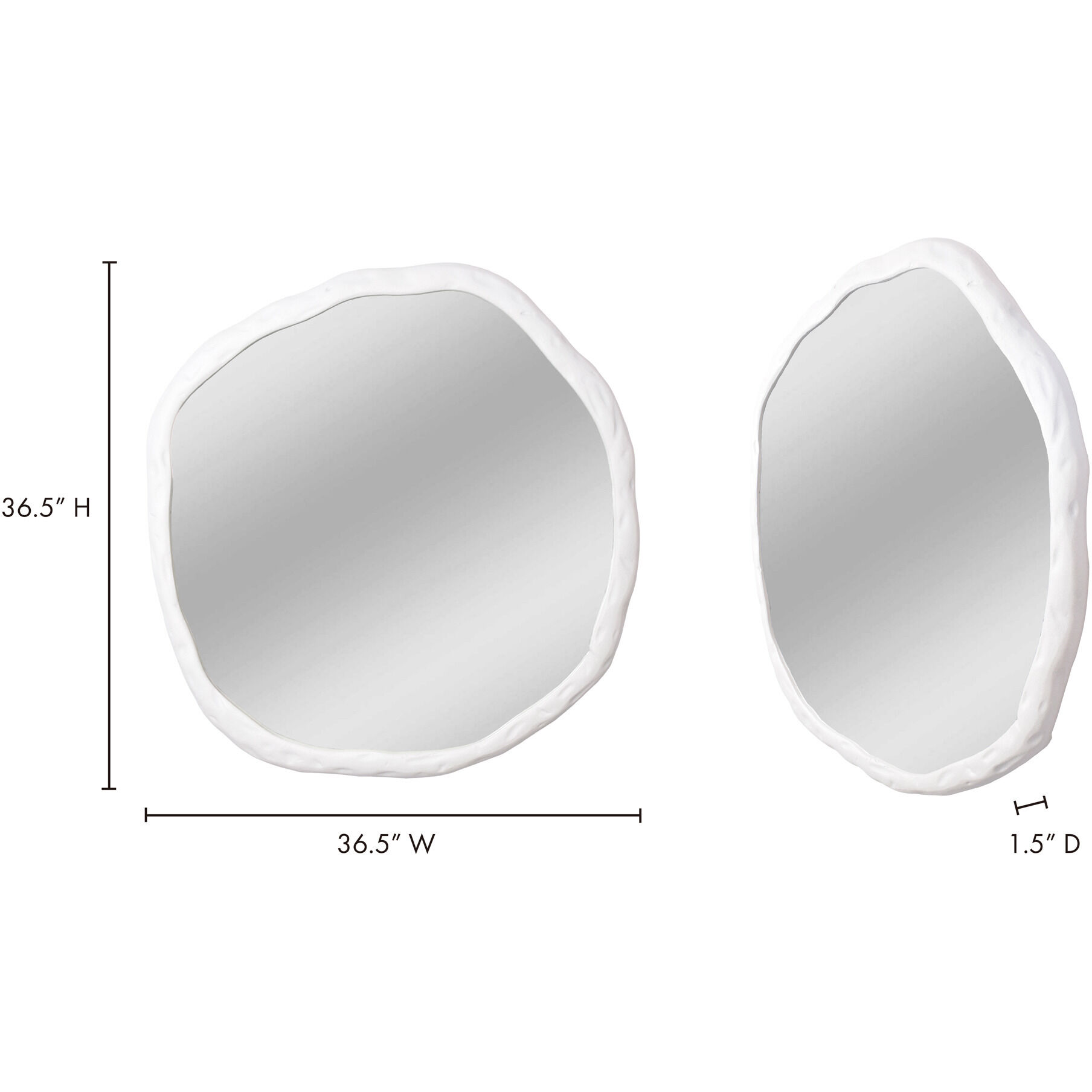 Foundry 36.5 X 36.5 inch White Mirror, Large