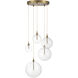 Modern LED 28 inch Natural Brass Pendant Ceiling Light