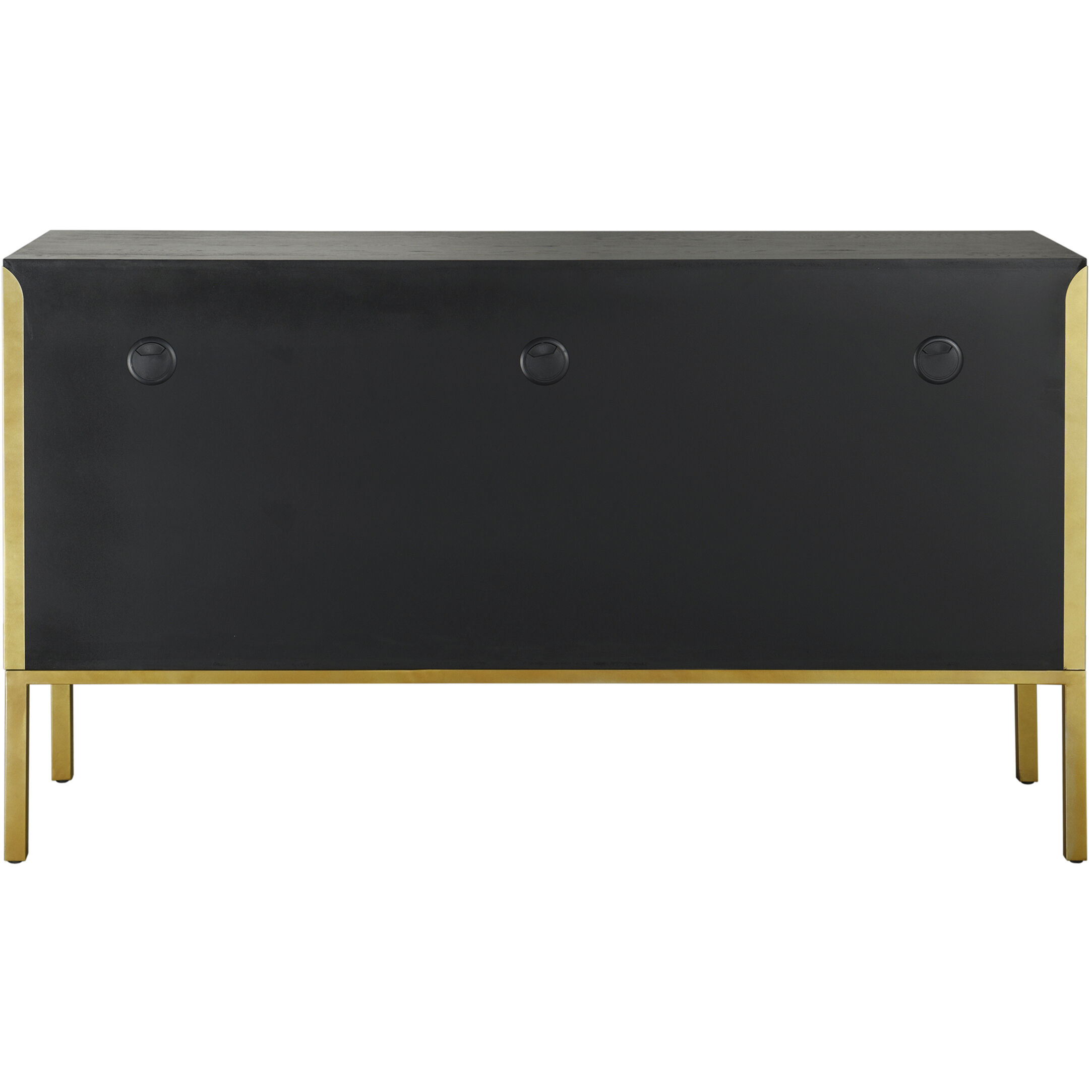 Cameron Black and Brass Gold Coating Cabinet