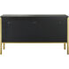 Cameron Black and Brass Gold Coating Cabinet