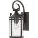 Casa Outdoor Wall Mount Lantern in Clear, Medium