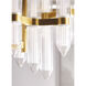 Avroko Langston LED Plated Dark Bronze Chandelier Ceiling Light, Integrated LED