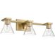 Gilford 3 Light 24 inch Champagne Gold Vanity Light Wall Light