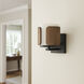 Draughtsman 1 Light 6 inch Walnut and Black Wall Sconce Wall Light