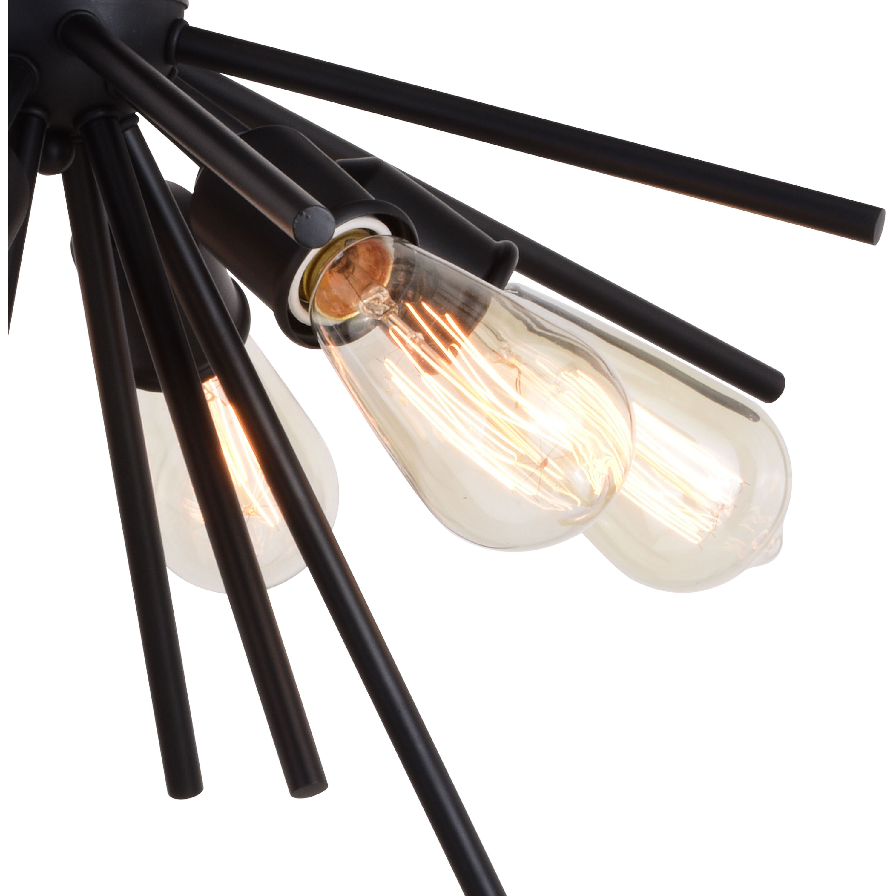 Estelle LED 24 inch Matte Black Semi-Flush Mount Ceiling Light