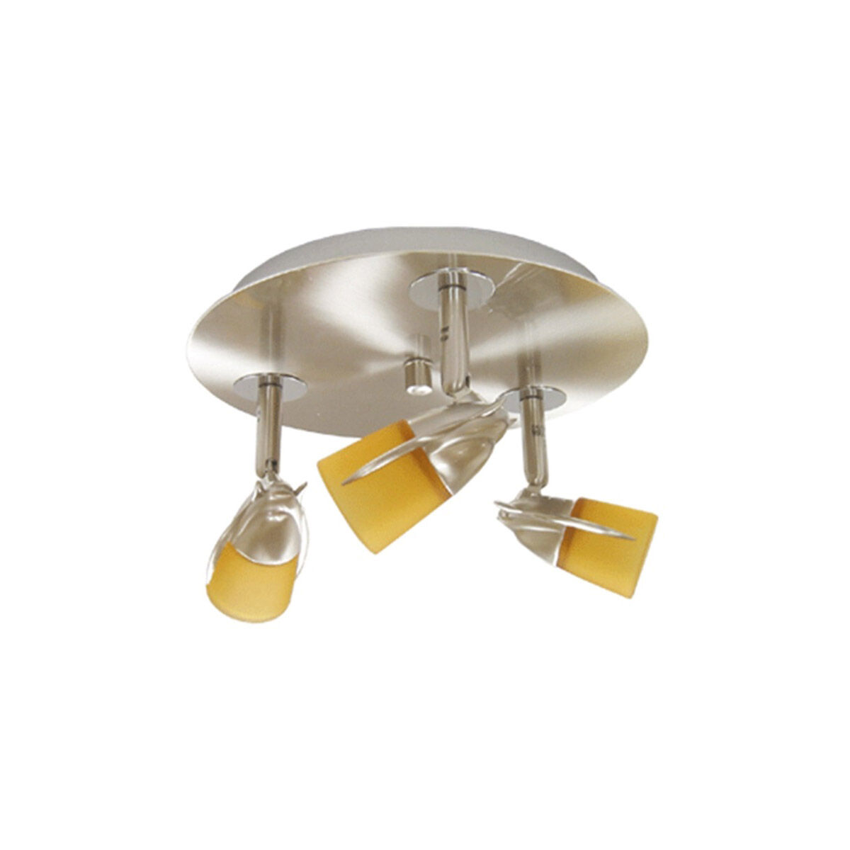 Mul-T-Lite 3 Light 9.5 inch Satin Chrome Flush Mount Ceiling Light