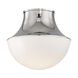 Lettie LED 14.75 inch Polished Nickel Flush Mount Ceiling Light, Large