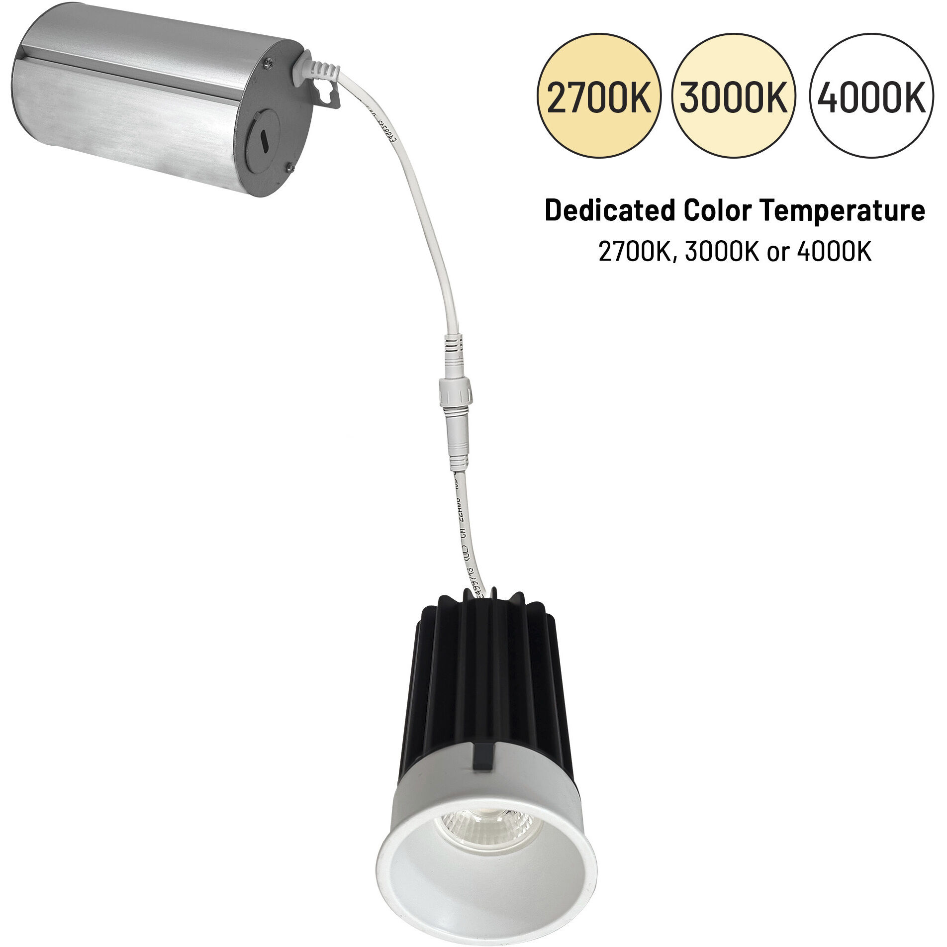 M2 Matte Powder White Recessed in 4000K, 750