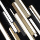 Chaos LED 20 inch Black and Aged Brass Multi-Light Pendant Ceiling Light