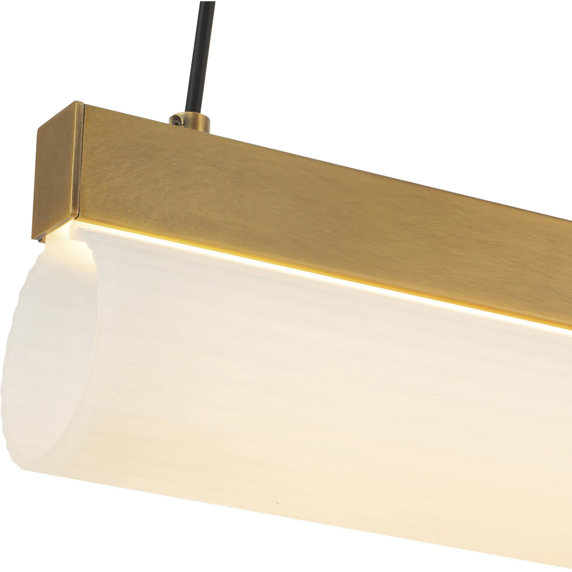 Nio 45.25 inch Vintage Brass Linear Pendant Ceiling Light