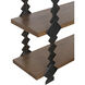 Page 90.5 X 48 X 15 inch Dark Walnut and Black Metal Shelf