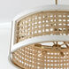 Lola 6 Light 30 inch Flat White and Matte Brass Chandelier Ceiling Light