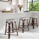 Tobias Brown & White Rattan Bar Stool