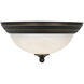 Stevens LED 11 inch Vintage Bronze Flush Mount Ceiling Light