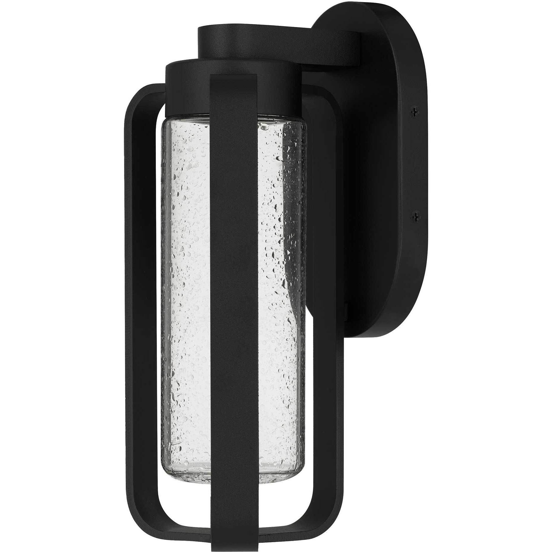 Clover LED 12 inch Sand Black Outdoor Wall Sconce