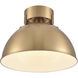 Zayne 1 Light 12 inch Brushed Gold Semi Flush Mount Ceiling Light