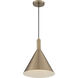 Lightcap 1 Light 12 inch Burnished Brass Pendant Ceiling Light