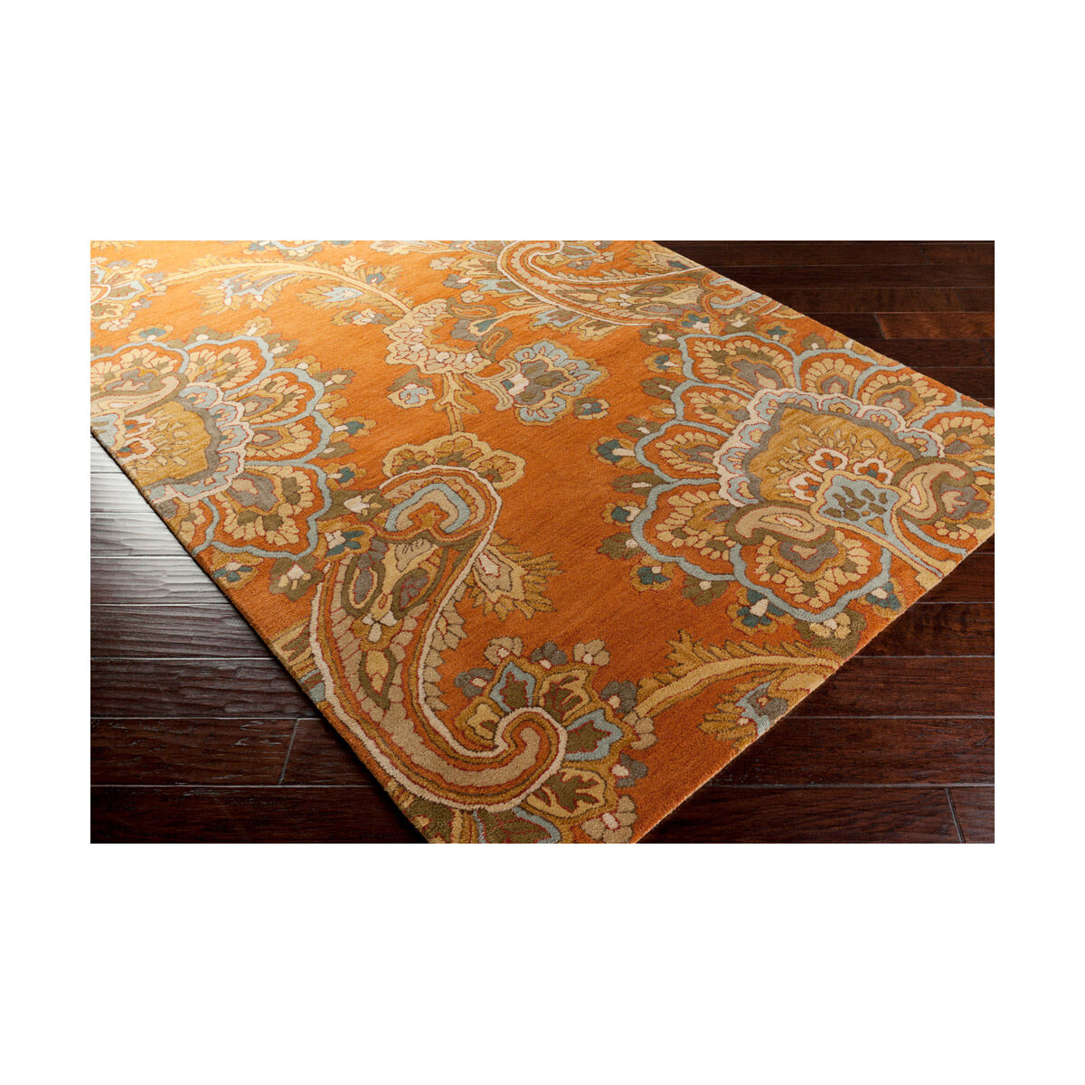 Sea 156 X 108 inch Burnt Orange/Camel/Beige/Medium Gray/Charcoal Rugs, Wool