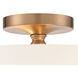 Travis 2 Light 12.5 inch Vibrant Gold Semi Flush Ceiling Light