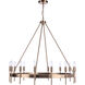 Larrson 14 Light 36 inch Satin Brass Chandelier Ceiling Light