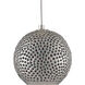 Giro 30 Light 54 inch Painted Silver/Nickel/Blue Multi-Drop Pendant Ceiling Light