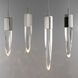 Quartz LED 39.25 inch Polished Chrome Multi-Light Pendant Ceiling Light