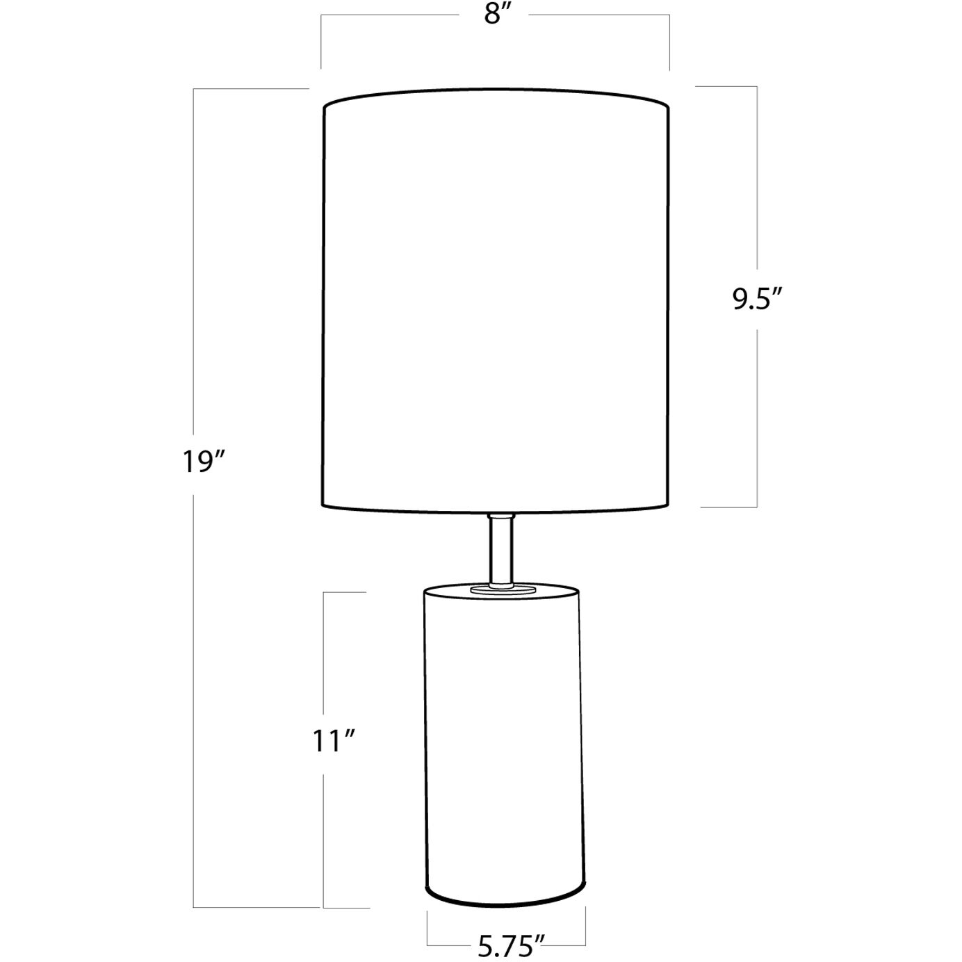 Cylinder 19 inch 60.00 watt Natural Stone Mini Lamp Portable Light, Cylinder