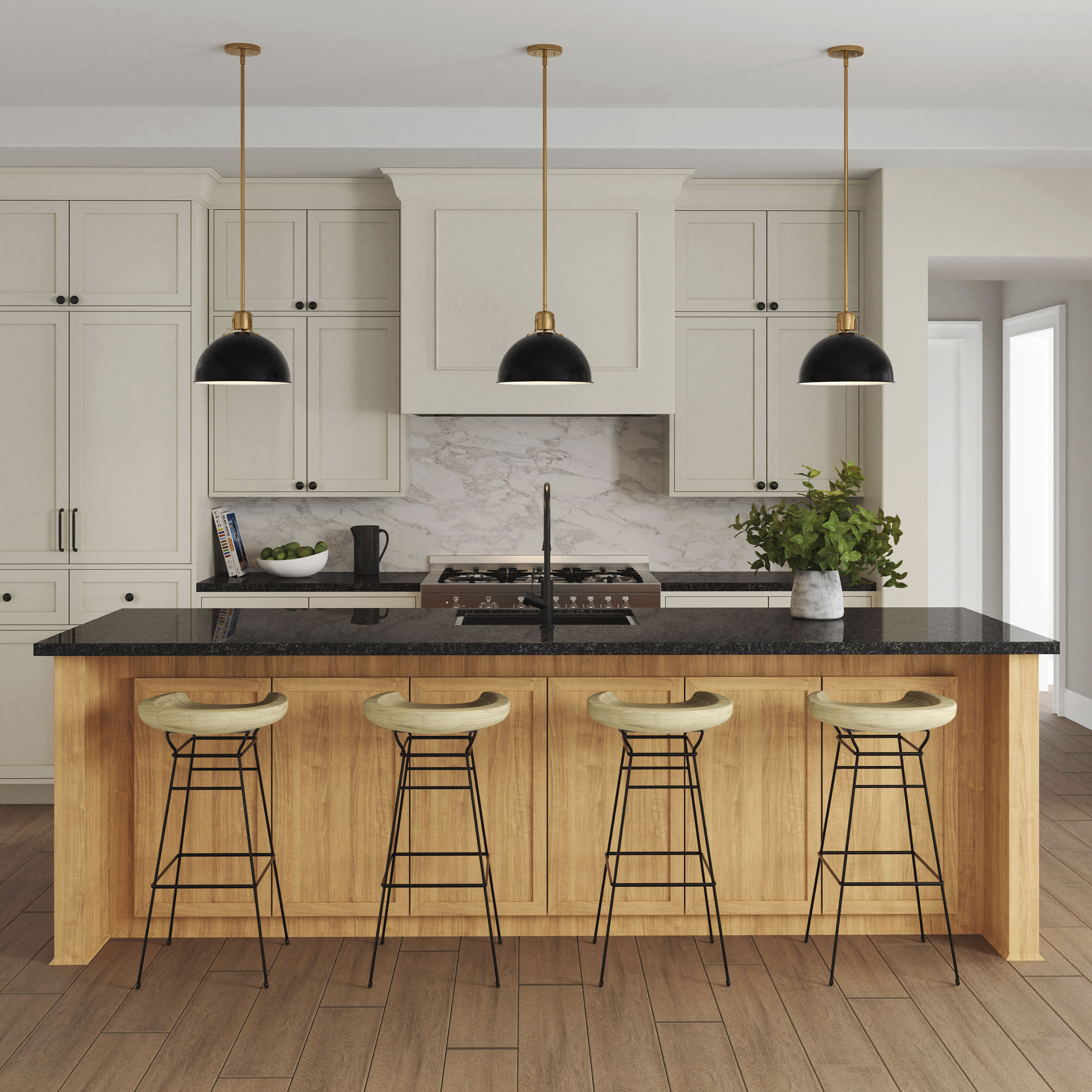 Zayne 1 Light 12 inch Matte Black Pendant Ceiling Light