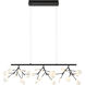 Hydrangea Bloom 27 Light 18 inch Matte Black Pendant Ceiling Light