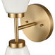 Houghton Vanity Light Wall Light in Brushed Gold