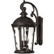 Estate Series Windsor Outdoor Wall Mount Lantern in Black, Medium