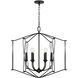 Bentley 6 Light 28 inch Black Iron Foyer Light Ceiling Light