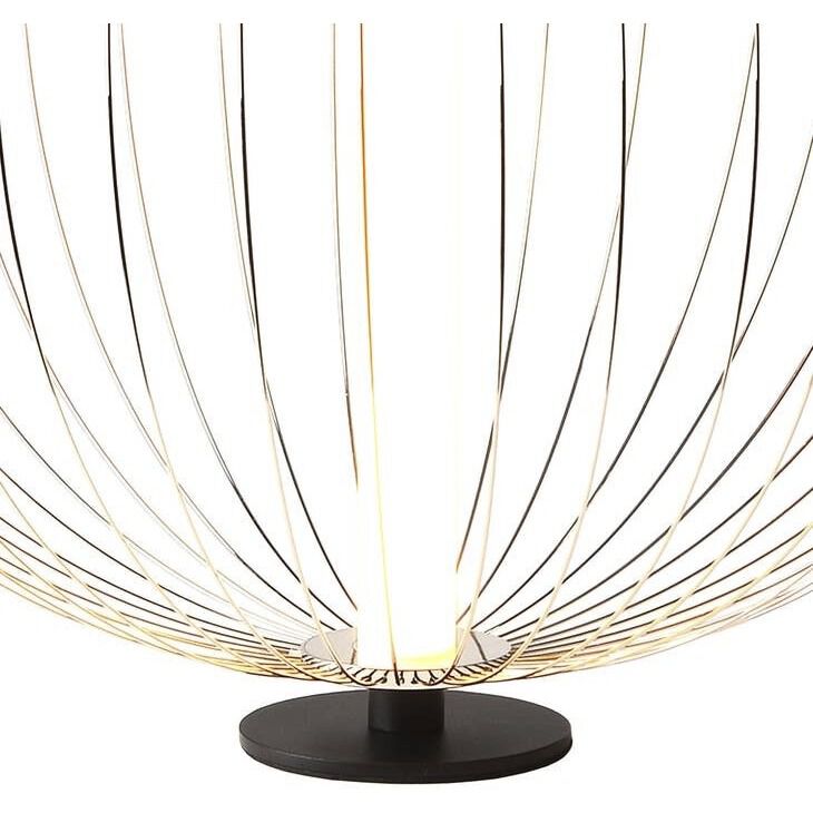 Spokes 21 inch Satin Nickel and Matte Black Desk Lamp Portable Light 