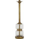 Signature 34 inch 150 watt Clear and Gold Table Lamp Portable Light
