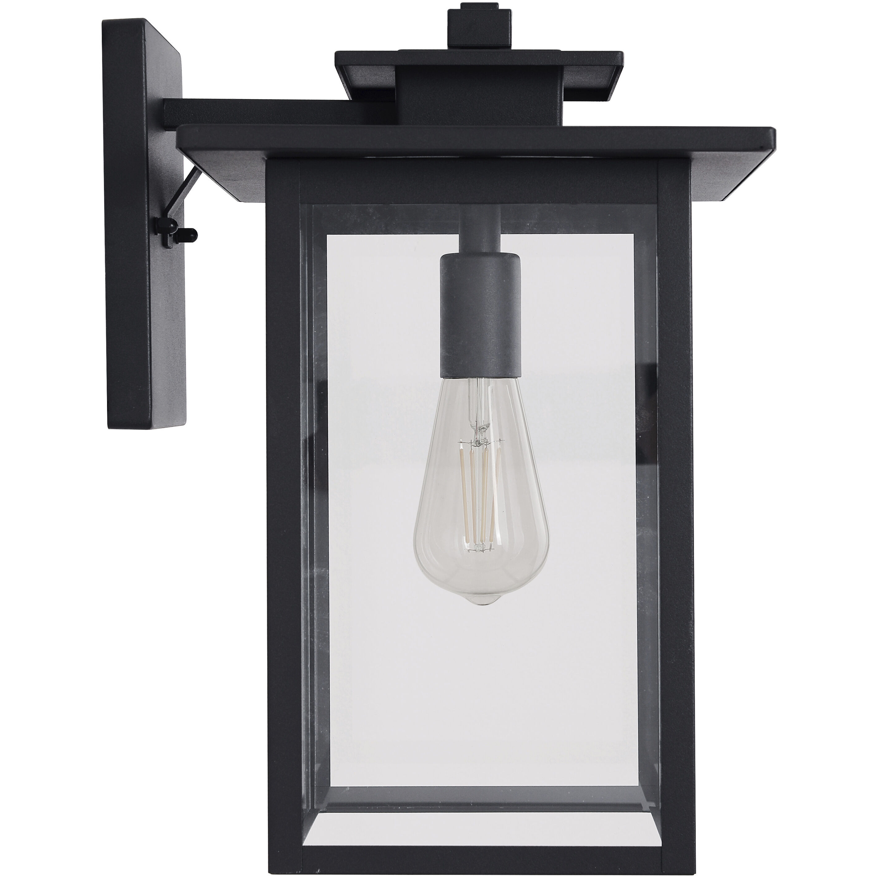 Rock Creek 1 Light 15.38 inch Textured Black Outdoor Wall Lantern