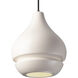 Radiance Collection 1 Light 8 inch Dark Bronze and Matte White and Black Pendant Ceiling Light