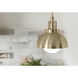 Niva LED 8 inch Champagne Bronze Semi Flush Mount Ceiling Light