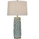 Cameron 33.5 inch 100 watt Naha Blue and White Table Lamp Portable Light