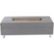 Austin Allen James 49.6 X 25.2 inch Gray and Clear Coffee Table