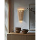 Eco Wall Sconce Wall Light in Matte Black, Natural