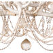 Cheyanne 12 Light 34 inch White Antler Chandelier Ceiling Light, Antler