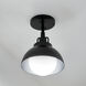 Niva LED 8 inch Black Semi Flush Mount Ceiling Light