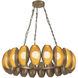 Cortez 37 inch Vintage Brass Chandelier Ceiling Light
