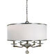 Glamour 5 Light 24 inch Satin Pewter Chandelier Ceiling Light
