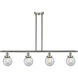 Ballston Beacon LED 48 inch Brushed Satin Nickel Island Light Ceiling Light in Seedy Glass, Ballston