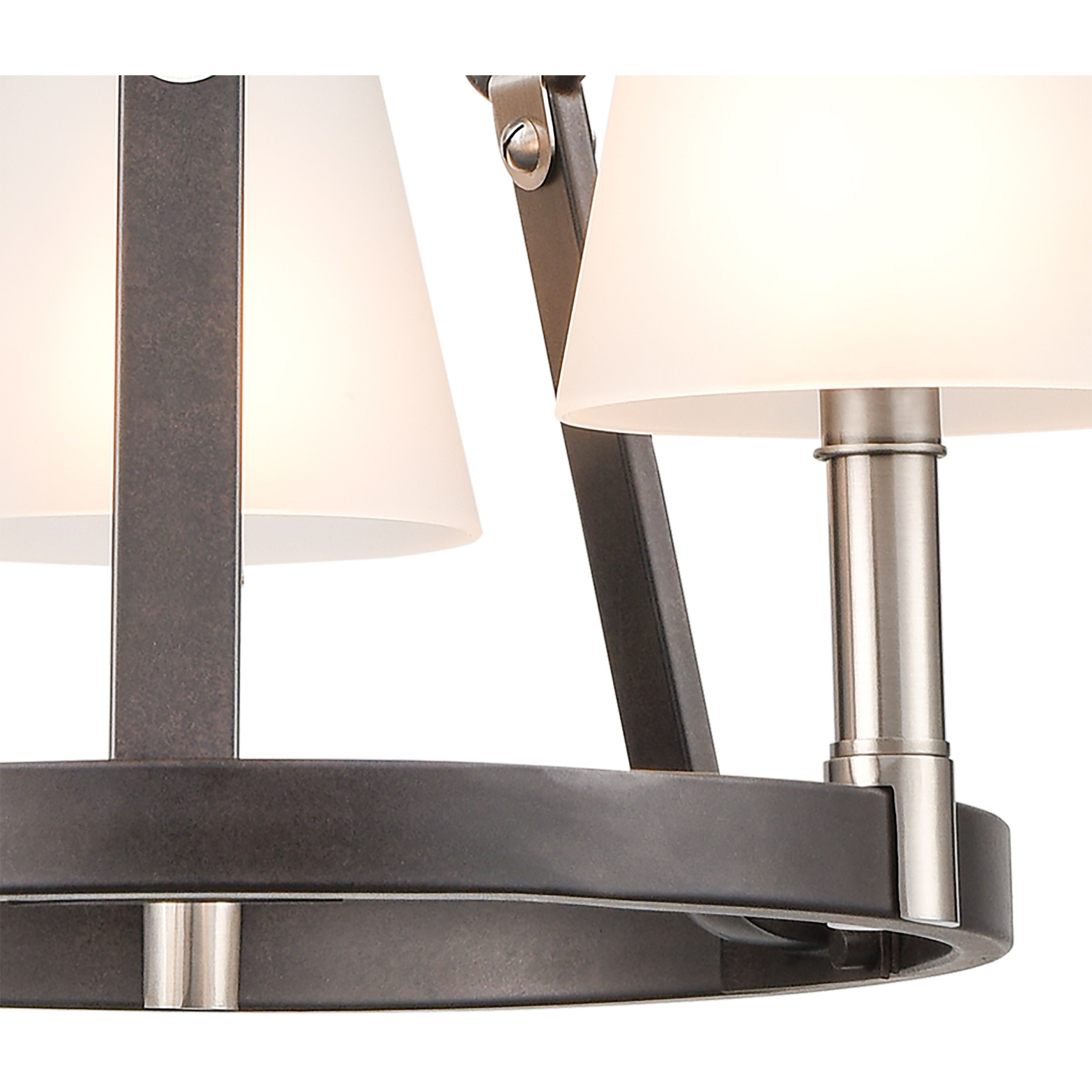 Armstrong Grove 3 Light 18 inch Charcoal with Satin Nickel Chandelier Ceiling Light