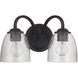 Neighborhood Serene 2 Light 14 inch Espresso Vanity Light Wall Light in Clear Seeded, Neighborhood Collection