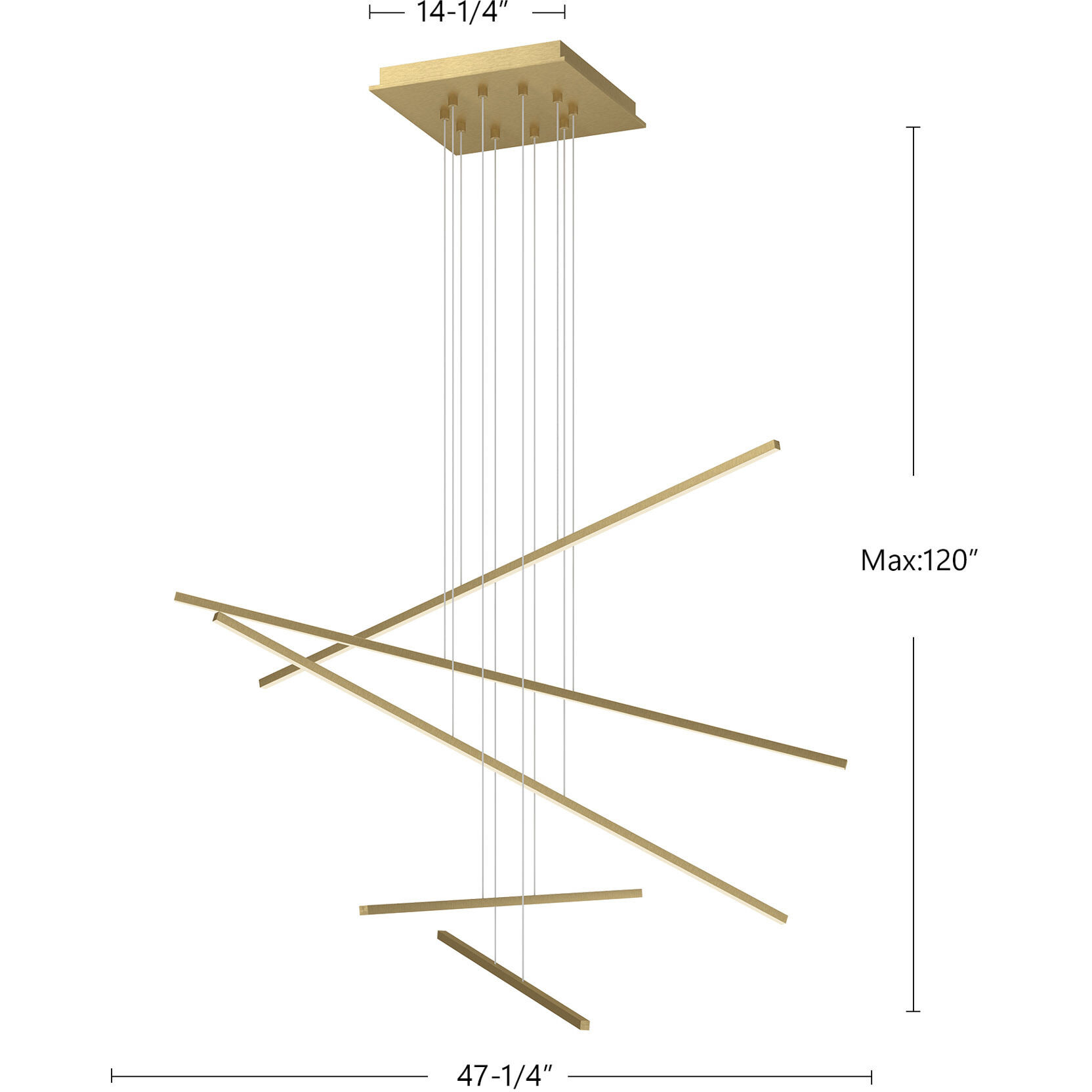 Vega Minor Multi Pendant Ceiling Light in Brushed Nickel