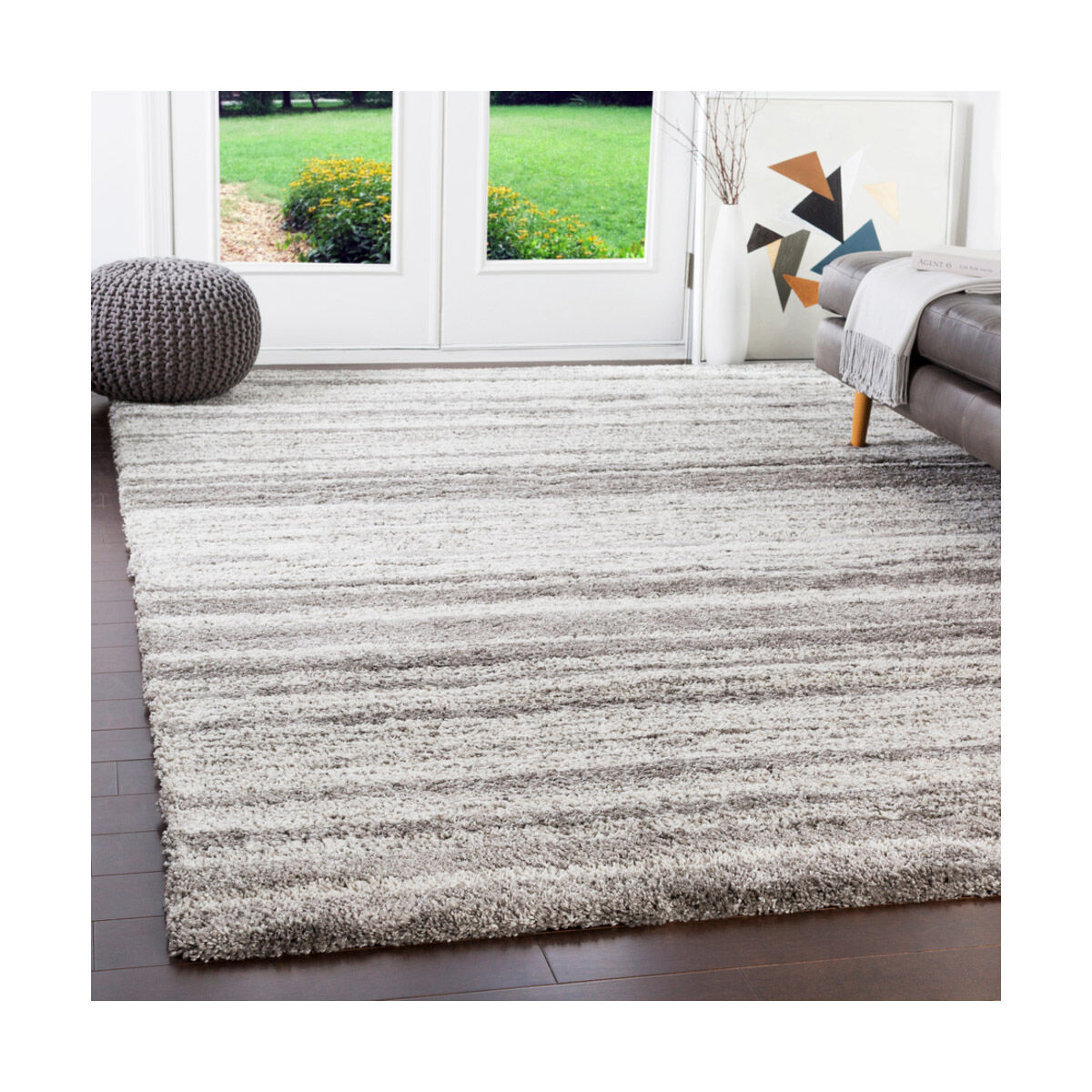 Wilder 91 X 63 inch Gray Rug in 5 x 8, Rectangle